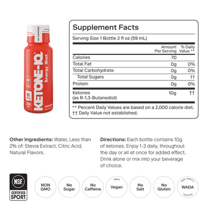 Ketone-IQ No Caffeine Shot